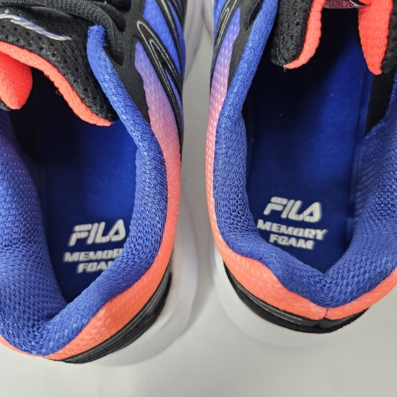 Fila Memory Panorama Athletic Sneakers Black Blue Coral Size 8 NWT - Picture 11 of 12